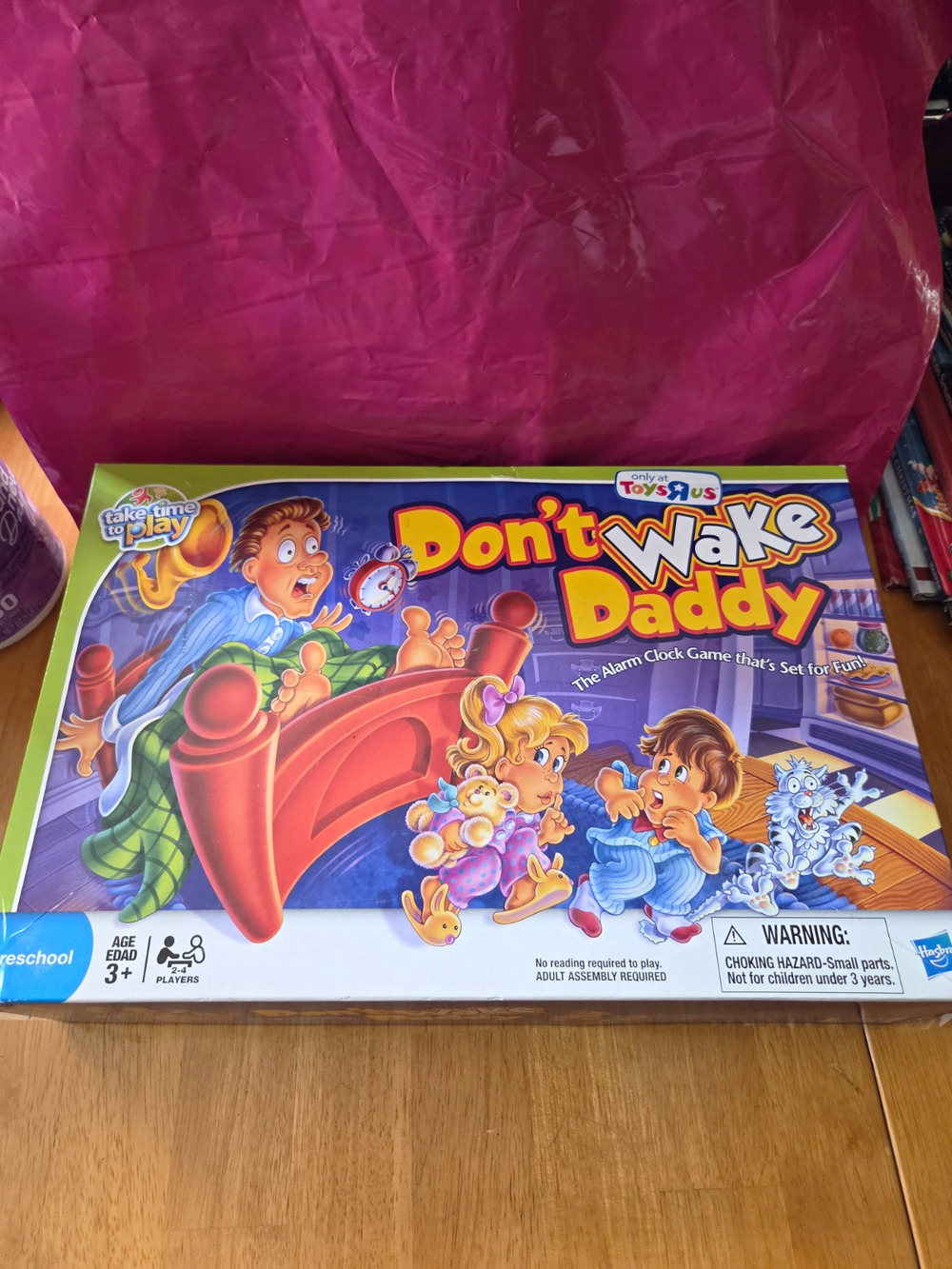 MB Don't Wake Daddy Family Board Game w/ Spinner 2+ Players Ages 3+ Complete